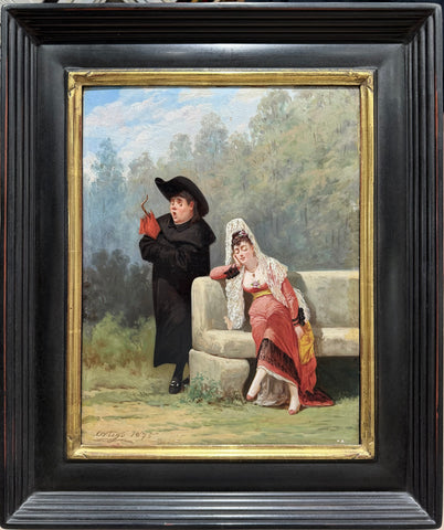Monk with a Uninterested Courtesan