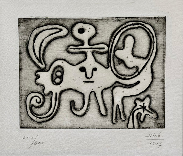 Joan Miró - Femme et Oiseau Devant la Lune
