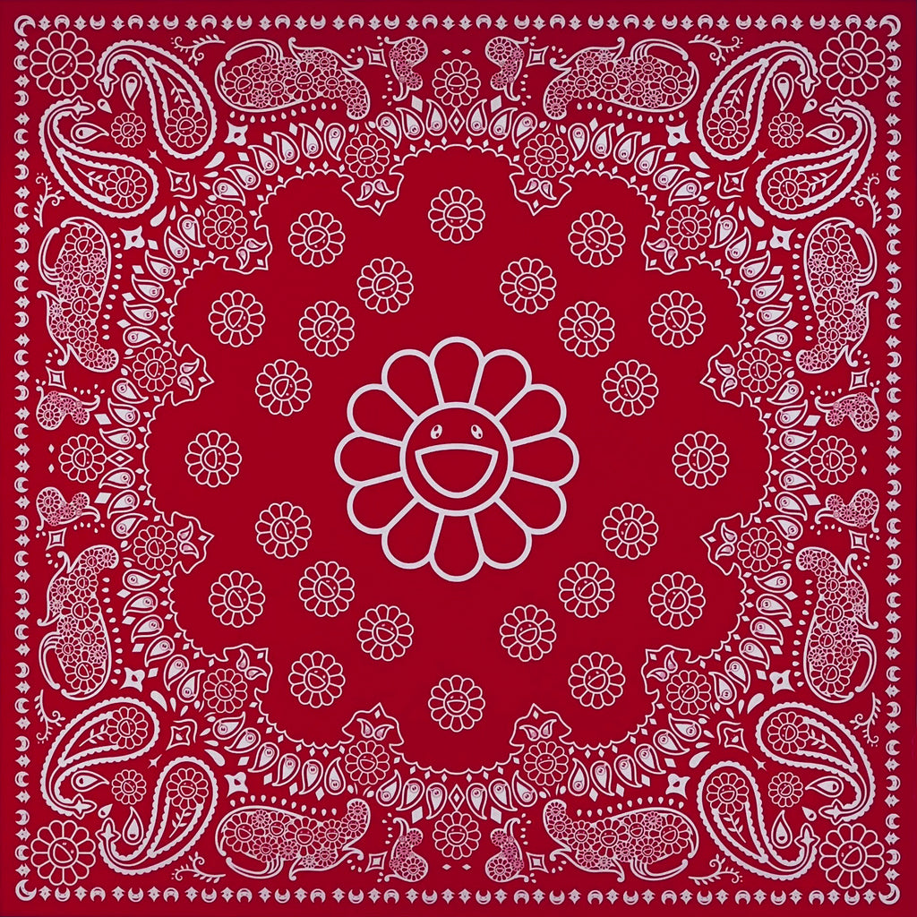 Takashi Murakami Flowers Red Silkscreen Print