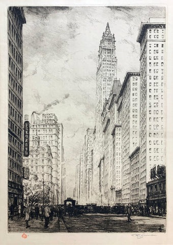 T.F. Simon - Broadway and Woolworth Bldg.